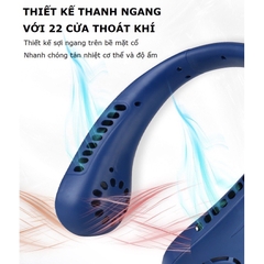 Quạt Vòng Cổ Tích Điện Không Cánh  KIMA M66 3 Cấp Độ, Gió Đa Chiều Chạy Êm, Thích hợp dùng văn phòng, đi du lịch