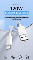 Dây sạc siêu nhanh LI-TOP LX78 120W, chân Type C, dây mịn mập, lõi 260 sợ đồng, được dùng thử 30 ngày, hàng chính hãng