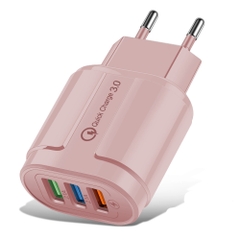 Củ sạc Macaron Color 3 cổng USB, dòng điện 3.5A, Kim Ánh bảo hành chính hãng 12 tháng, bao đổi trả
