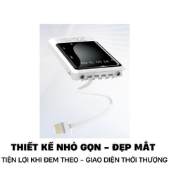 Pin sạc dự phòng chính hãng SYC S140, dung lượng 20000mAh có màn hình hiển thị pin, kèm cáp sạc tiện lợi khi di chuyển