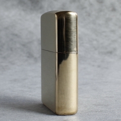 Bật lửa Zippo Mỹ Brushed brass, Cam kết hàng chính hãng có giấy Hải quan gửi kèm đơn hàng