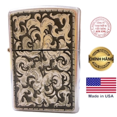 Bật lửa, hộp quẹt Zippo Mỹ Eblem Hoa Văn Ý đẹp, Hàng chính hãng