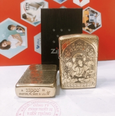 Bật lửa, hộp quẹt Zippo Armor phiên bản vỏ dầy chủ đề Phật Bà, hàng loại 1 vỏ bằng đồng