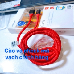 Dây sạc nhanh Pisen quick super charge Type-c 5A braided 1500mm ( TC11-1500), dây dù chống rối, hàng chính hãng