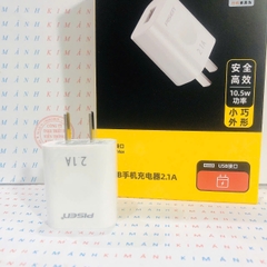 Củ sạc Pisen C134, cổng USB dòng điện 2.1A, 10.5W, Hàng chính hãng nội địa có chứng nhận tiêu chuẩn về an toàn sản phẩm