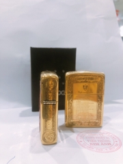Bật lửa Zippo Armor vỏ dầy, khắc chìm Bản Chỉ Dẫn GAME OF THRONES, Hàng loại 1 vỏ bằng đồng có tem đỏ