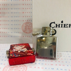 Bật lửa CHIEF chủ đề Mèo may mắn xoay 360 độ, Kim Ánh cam kết hàng chính hãng vỏ bằng đồng càng dùng càng sáng bóng