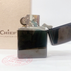 Bật lửa, hộp quẹt Chief đồng nguyên chất chủ đề Quan Công cầm đao, hàng loại 1 cao cấp vỏ bằng đồng