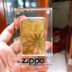 Bật lửa Zippo Mỹ gõ búa 2 mặt mẫu hoa mai, hàng chính hãng