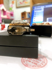 Bật lửa Chief đồng nguyên chất có Nút Xoay chủ đề Cóc Thiềm Thừ ( Cóc ngậm ngọc) - Màu trắng