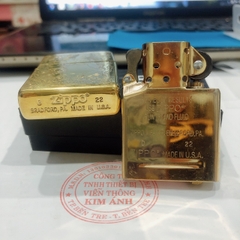 Hột quẹt Zippo MỸ Brass mã 204B khắc ăn mòn đổ sơn 5 mặt chủ đề Cô gái đầu lâu , Hàng chính hãng