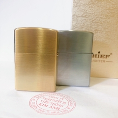 Hộp quẹt, bật lửa Chief đồng nguyên chất chủ đề Long Phụng Giao Tranh, hàng loại 1 cao cấp vỏ bằng đồng