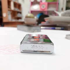 Bật lửa Zippo Mỹ Chrome xước ngang, Khắc ăn mòn đổ sơn MICHELOB, sản xuất 1993, Hàng chính hãng