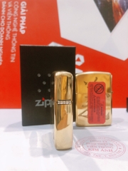 Bật lửa Zippo Amorr vỏ dầy, khắc chìm ông Quan Công, hàng loại 1 vỏ bằng đồng có tem đỏ