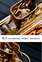 Bật lửa, hộp quẹt CHIEF chính hãng chủ đề Khảm men Lion Lucky Cat, hàng chính hãng vỏ bằng đồng càng dùng càng sáng