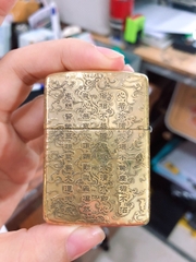 Bật Lửa Zippo Armor Vỏ Dầy, Khắc Chìm 5 Mặt Hình Bát Quái, Có tem đỏ