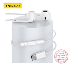 Tai nghe có dây Pisen TP01 chân cắm Type-C, Hàng chính hãng