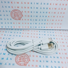 Dây sạc 3 mét dòng điện 2A chân cắm Type C, chân tiếp xúc đồng sạc rất nhanh vào pin, Kim Ánh bảo hành 1 năm