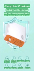 Bộ sạc nhanh 120W LI-TOP T12 3in1 (Type C, L, V8), đạt chứng nhận 3C tiêu chuẩn quốc gia, bảo hành 12 tháng