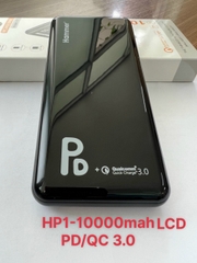 Pin sạc dự phòng Hammer (HP1) 10.000 mAh, sạc nhanh QC 3.0, PD 20w, màn hình LCD hiển thị pin, Hàng chính hãng