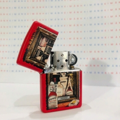 Hộp quẹt Zippo Brass MỸ chủ đề chủ đề Chai Xăn g Zippo, hàng chính hãng có giấy nhập khẩu gửi kèm theo đơn hàng