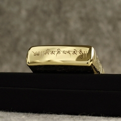 Hột quẹt, bật lửa Zippo MỸ Brass mã 204B khắc ăn mòn 5 mặt Phật Như Lai, Hàng chính hãng