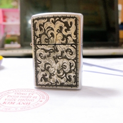 Bật lửa, hộp quẹt Zippo Mỹ Eblem Hoa Văn Ý đẹp, Hàng chính hãng