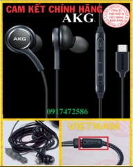 Tai nghe Samsung AKG Galaxy Note 10 - Note 10plus, chân cắm Type C, dây dù chống rối -Hàng Chính Hãng