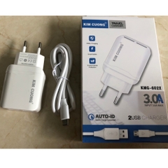 Bộ Sạc Nhanh KIM CƯƠNG KMG-602X chuôi Micro- DÒNG ĐIỆN 3A- Hàng Chính Hãng bảo hành 12 tháng