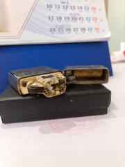 Bật lửa Zippo Armor vỏ dầy mẫu Tỳ Hưu Khắc Chìm 5 Mặt  Màu Vàng -  Vỏ đồng - Có Tem đỏ