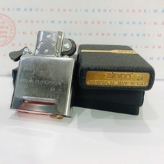 Bật lửa Zippo Mỹ chủ đề Đen Nhám có Logo, Cam kết hàng chính hãng có giấy Hải quan gửi kèm đơn hàng