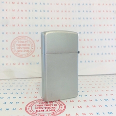 Bật lửa Zippo Slim Mỹ SATIN trơn, Cam kết hàng chính hãng có giấy Hải quan gửi kèm đơn hàng