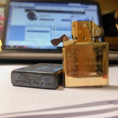 Bật lửa Zippo MỸ Brass, khắc ăn mòn các logo Quân Sự Mỹ, Hàng chính hãng