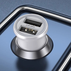Sạc xe hơi PISEN Dual USB Car 2.4A 12W, Hàng chính hãng quét mã QR bảo hành 2 năm