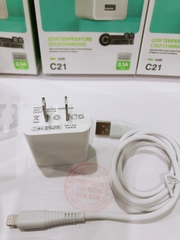 Ip- Bộ sạc Lecun C21, dòng điện 2.1A, chuôi Lightning