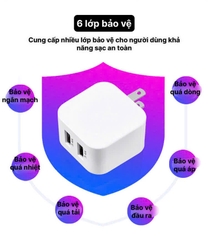 Củ sạc xuất Nhật 5V-3.4A KFLY ( JHX-AC2007) chứng nhận PSE tiêu chuẩn Nhật Bản, bảo hành chính hãng 12 tháng