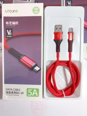 V8- Dây sạc nhanh Lecun XC-10, 5V- 5A, bện vải dù - Hàng Chính Hãng bảo hành 12 tháng