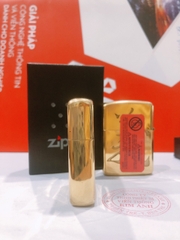 Bật lửa Zippo Amorr vỏ dầy, khắc chìm ông Quan Công, hàng loại 1 vỏ bằng đồng có tem đỏ