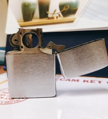 BẬT LỬA ZIPPO MỸ TTẨU chrome brushed, Mộc ngược, sản xuất 1994, Hàng chính hãng