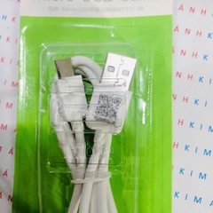 Dây sạc Pisen ( MU03-1000) chân cắm Micro, dòng điện 2A, dây dài 1 mét - Hàng chính hãng nội địa