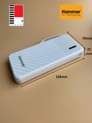 Pin Sạc Dự Phòng Hammer H-PC03 2.1A/5V, dung lượng10.000mAh, hàng chính hãng bảo hành 12 tháng