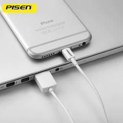 Cáp sạc nhanh Pisen chăn cắm L  (Fast ) 2.4A , dài 900mm ( AL05-900)- Hàng chính hãng