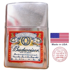 Bật lửa Zippo Mỹ in sơn chủ đề Budweiser, Hàng chính hãng