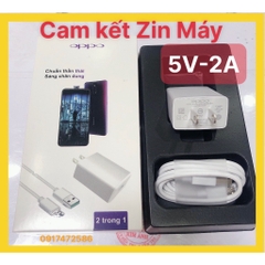 Bộ Sạc Nhanh OPPO Mã 933 - 2A Zin máy, 5V-2A, Có Box , Hàng Chính Hãng, bảo hành 12 tháng