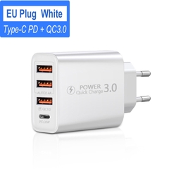 Củ sạc Power Charger AR-890, 3USB + PD, dòng điện 3.5A, Kim Ánh bảo hành 12 tháng, bao đổi trả