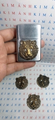 Eblem dán trang trí Zippo chủ đề đầu Mãnh Hổ chất liệu hợp kim nhôm, hàng chuẩn zin hãng sản xuất