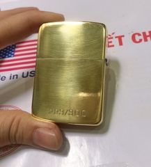 Bật lửa Zippo Mỹ Brass Vintage 1941, Khắc ăn mòn 4 mặt, Bản giới hạn, Mạ vàng 18K
