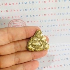 Miếng dán Eblem trang trí Zip po chủ đề Ông Phật Di Lặc, chất liệu đồng thau Solid Brass, hàng chuẩn zin Mỹ