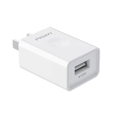 Bộ sạc nhanh PISEN USB Charger 2A ( Micro)- TS-C122, kèm cáp sạc điện thoại Micro (Micro)  Trắng, Hàng chính hãng