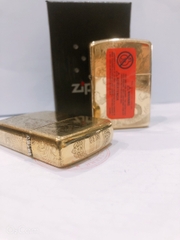 Bật lửa, hộp quẹt Zippo Armor vỏ dầy, khắc chìm chủ đề Long Phụng Giao Tranh, Hàng loại 1 vỏ bằng đồng có tem đỏ